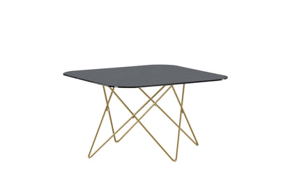 Tristar sofabord - 80 × 80 cm - sort, guld - billede 3