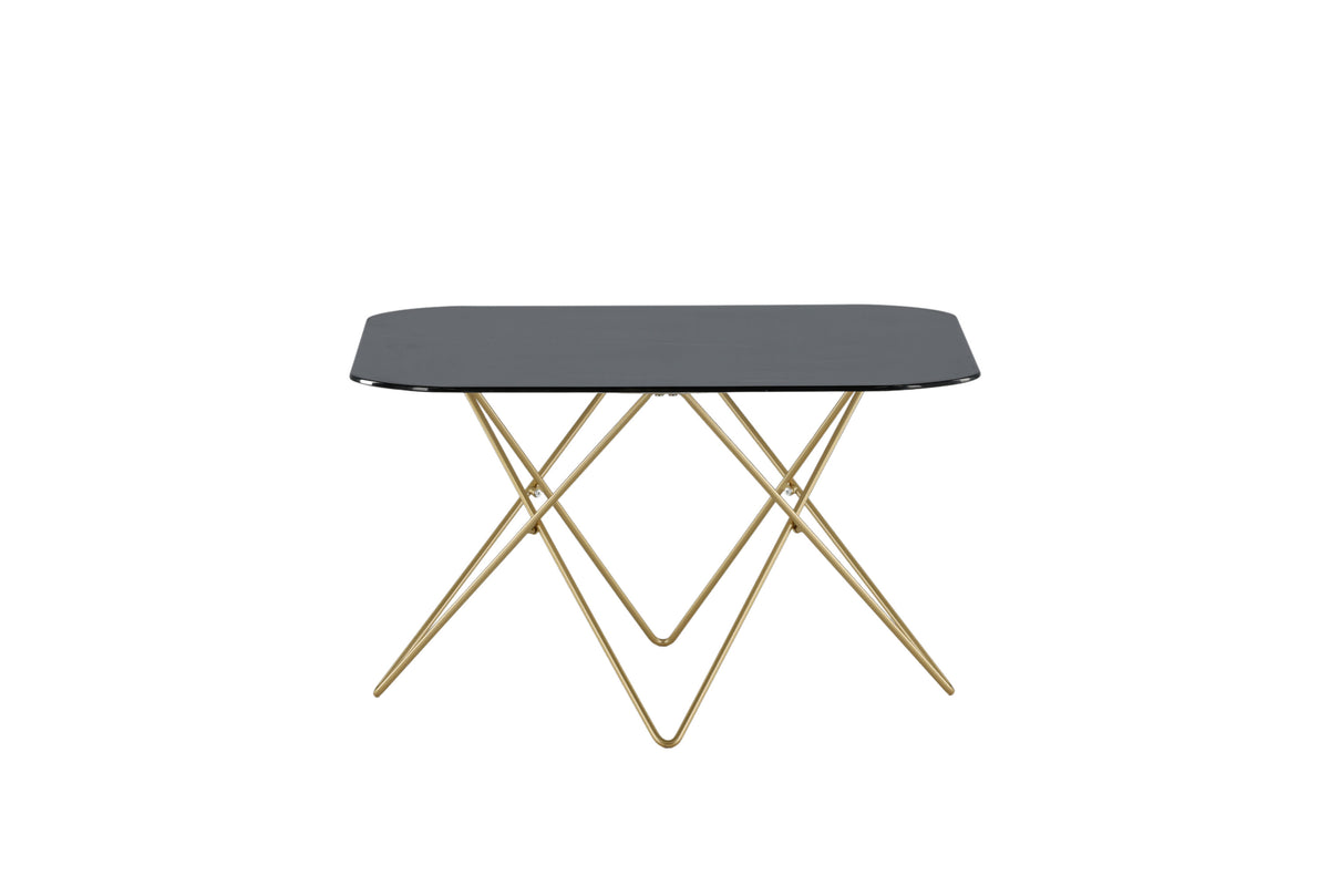 Tristar sofabord - 80 × 80 cm - sort, guld - billede 4