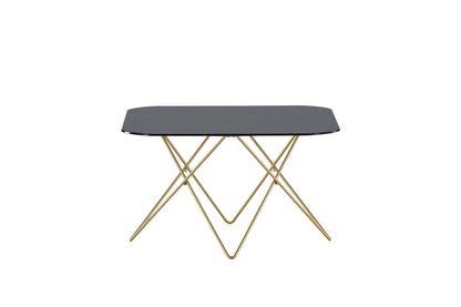 Tristar sofabord - 80 × 80 cm - sort, guld - billede 4