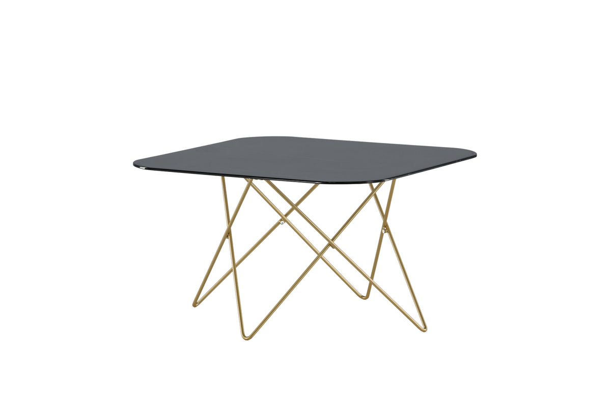 Tristar sofabord - 80 × 80 cm - sort, guld - billede 5