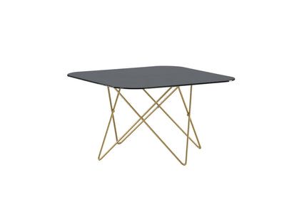 Tristar sofabord - 80 × 80 cm - sort, guld - billede 6