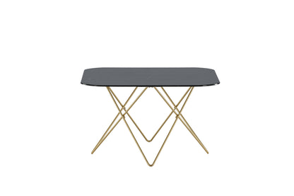 Tristar sofabord - 80 × 80 cm - sort, guld - billede 7