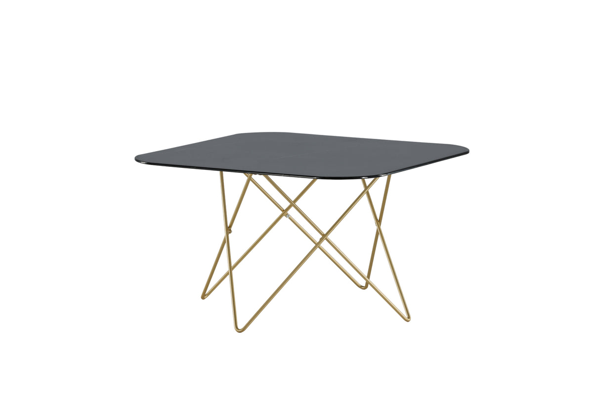 Tristar sofabord - 80 × 80 cm - sort, guld - billede 8