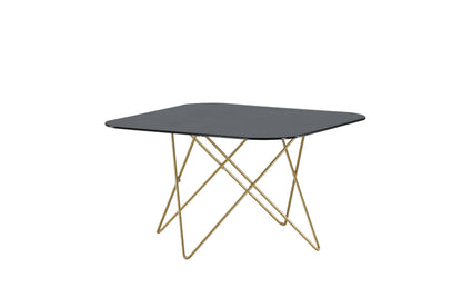 Tristar sofabord - 80 × 80 cm - sort, guld - billede 8