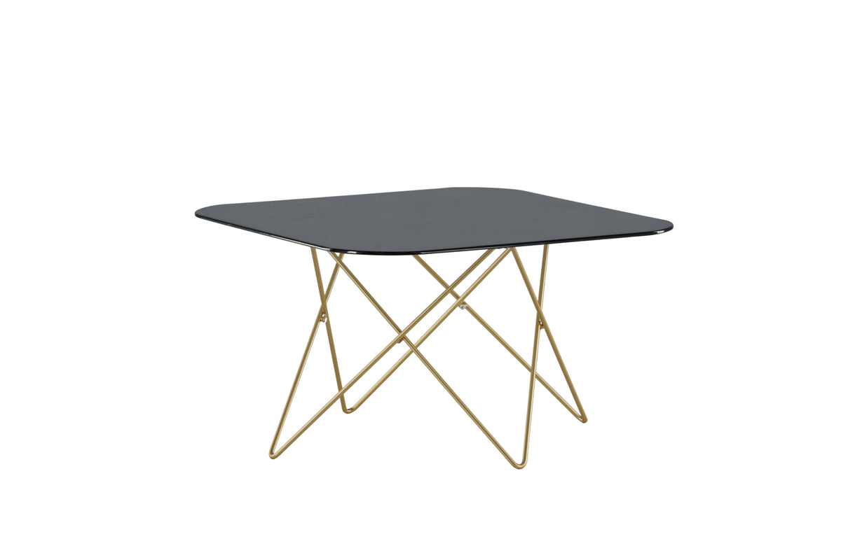 Tristar sofabord - 80 × 80 cm - sort, guld - billede 9