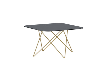 Tristar sofabord - 80 × 80 cm - sort, guld - billede 9
