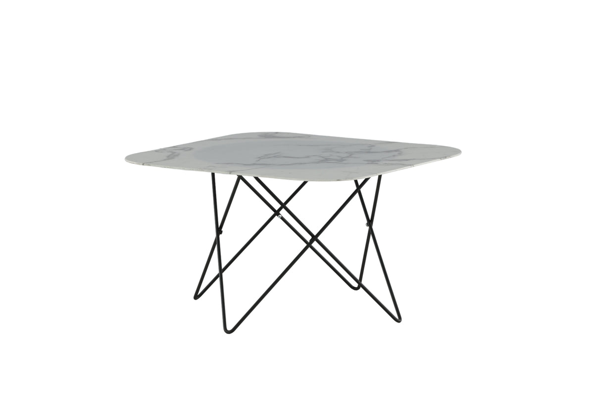 Tristar sofabord - 80 × 80 cm - sort, hvid - billede 2