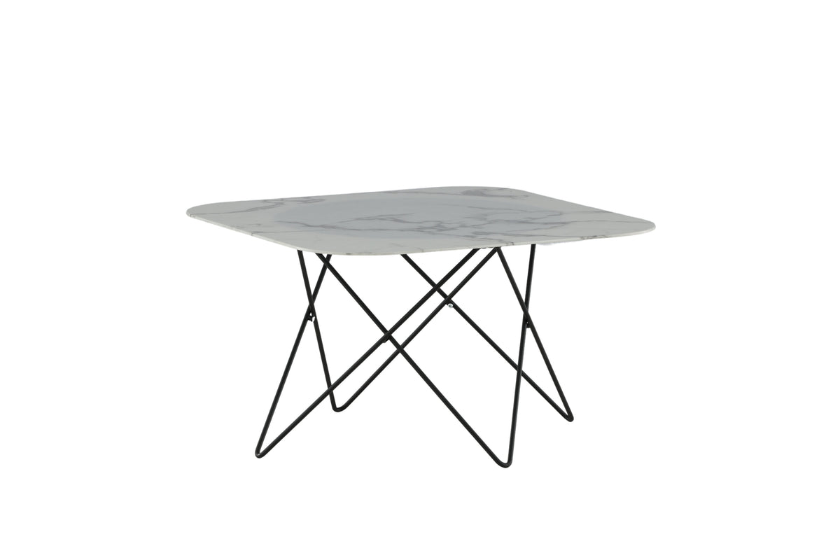 Tristar sofabord - 80 × 80 cm - sort, hvid - billede 3