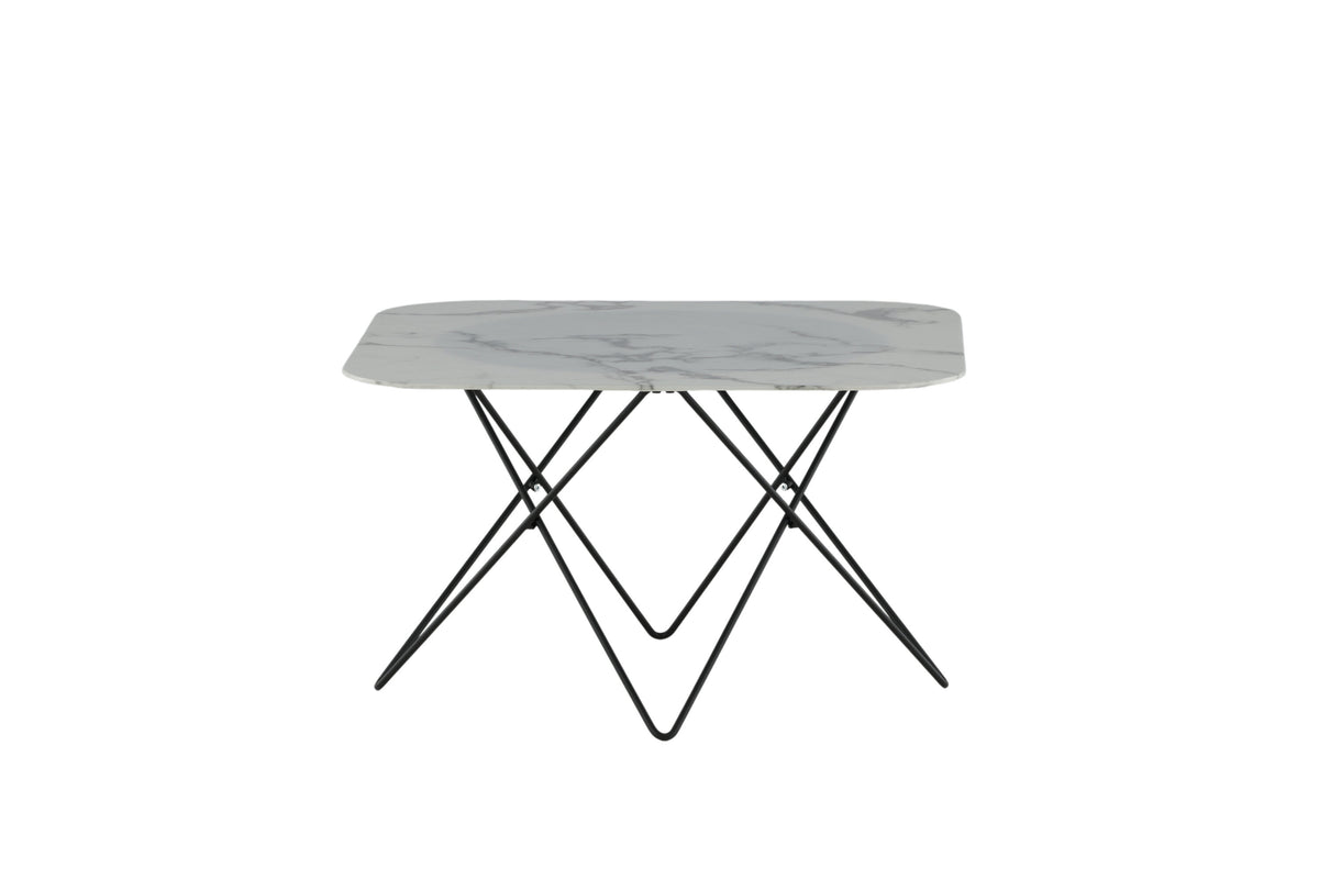 Tristar sofabord - 80 × 80 cm - sort, hvid - billede 4