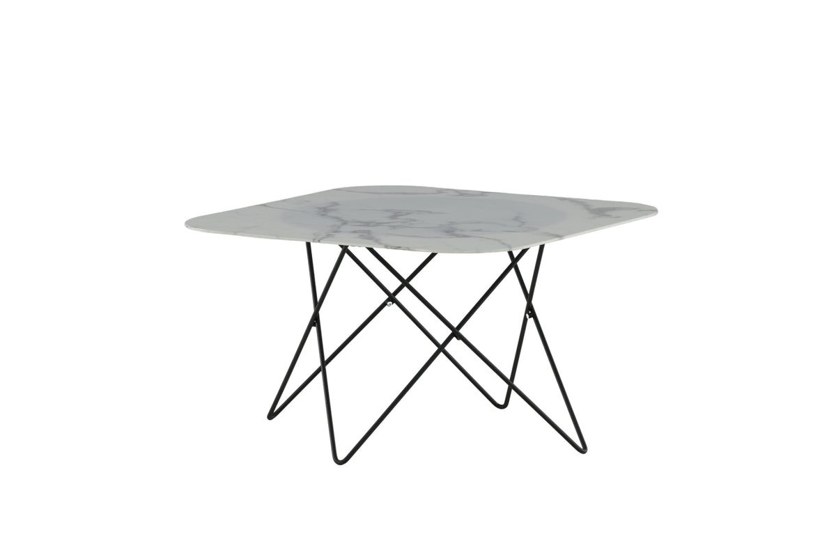 Tristar sofabord - 80 × 80 cm - sort, hvid - billede 5