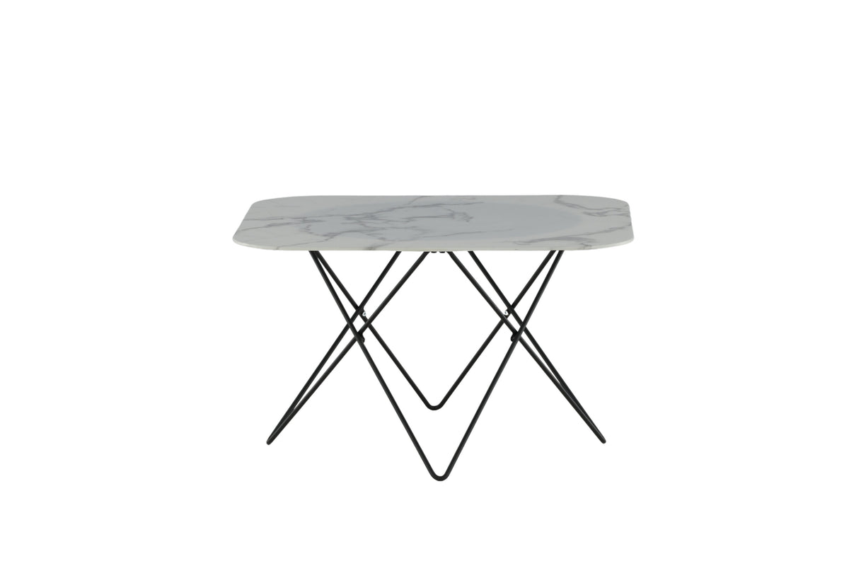 Tristar sofabord - 80 × 80 cm - sort, hvid - billede 7
