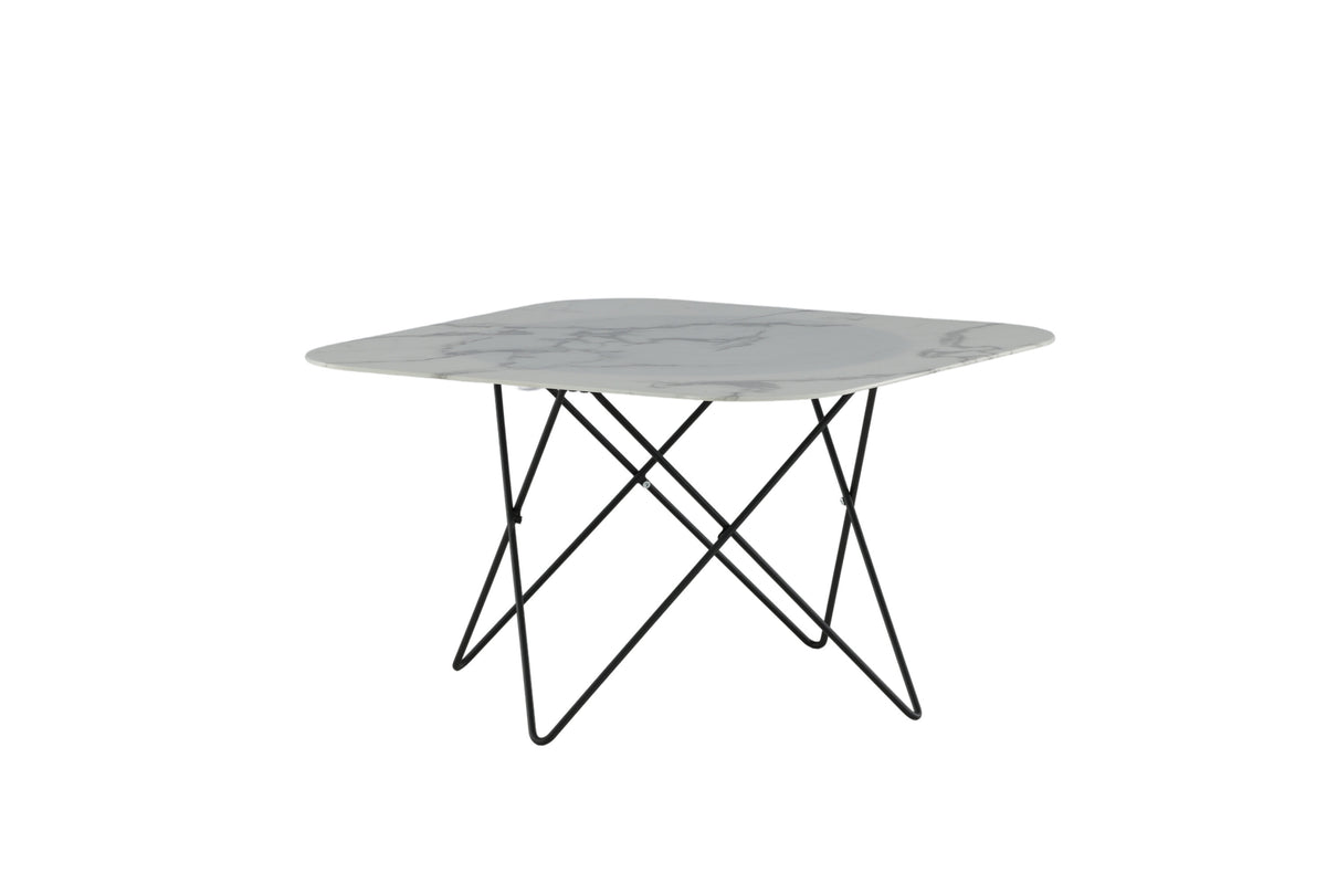 Tristar sofabord - 80 × 80 cm - sort, hvid - billede 8