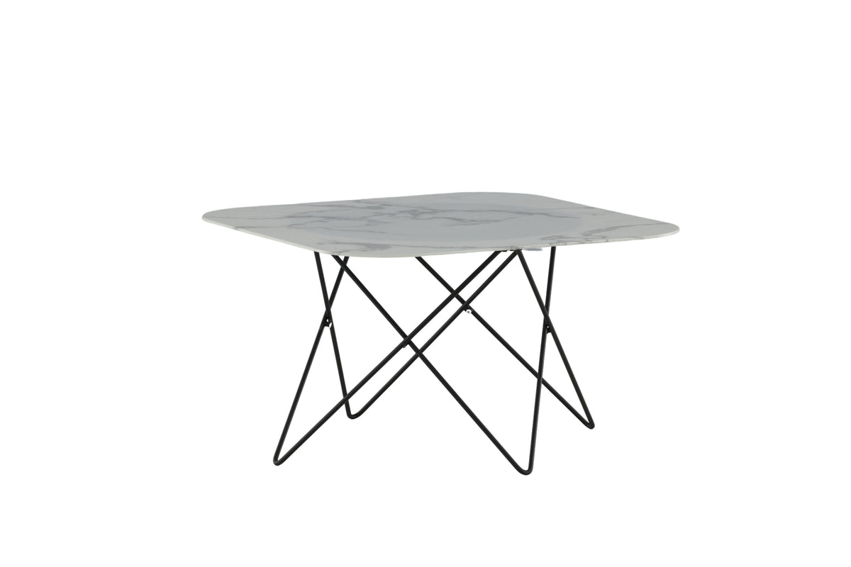 Tristar sofabord - 80 × 80 cm - sort, hvid - billede 9