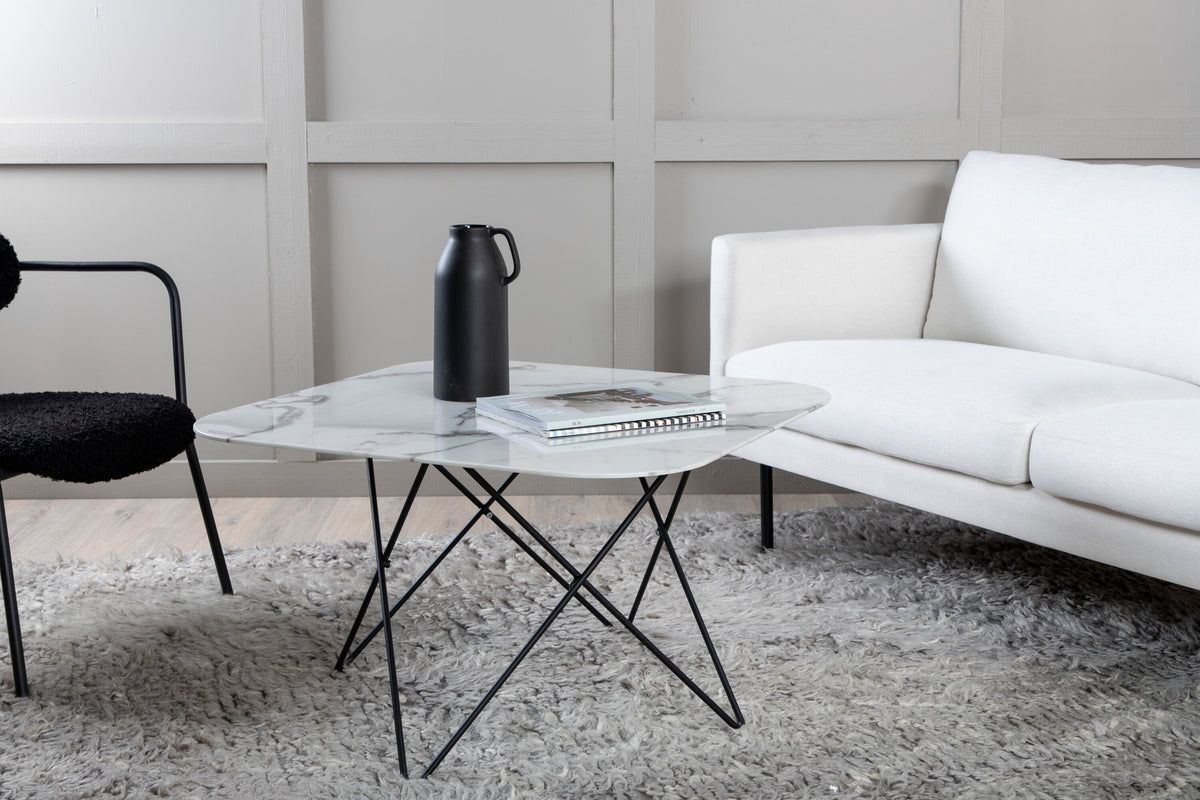 Tristar sofabord - 80 × 80 cm - sort, hvid - billede 13