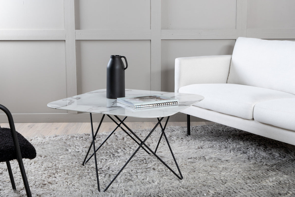 Tristar sofabord - 80 × 80 cm - sort, hvid - billede 14