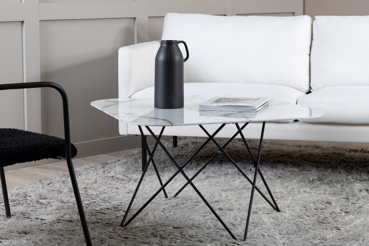 Tristar sofabord - 80 × 80 cm - sort, hvid - billede 15