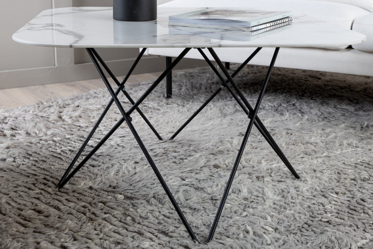 Tristar sofabord - 80 × 80 cm - sort, hvid - billede 18