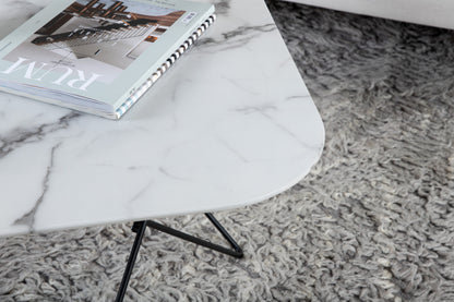 Tristar sofabord - 80 × 80 cm - sort, hvid - billede 19