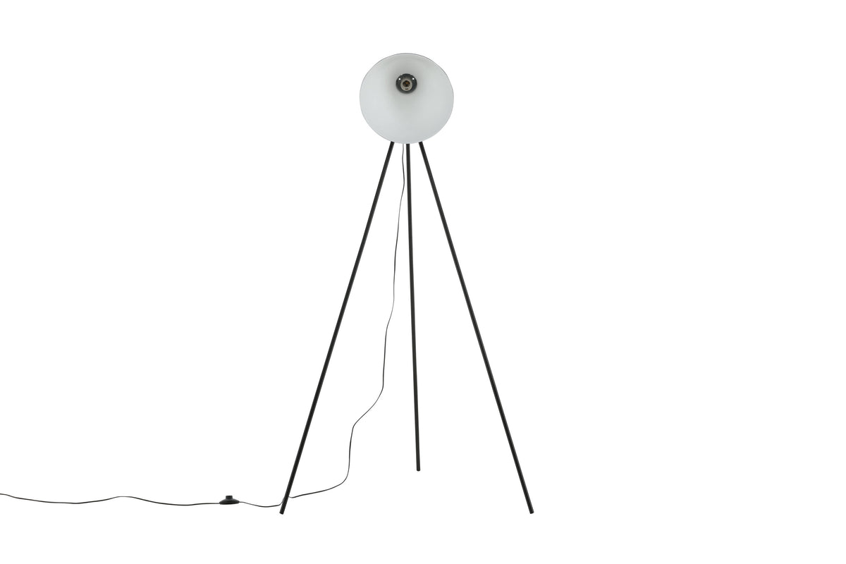 Tiv gulvlampe - sort, hvid - billede 1