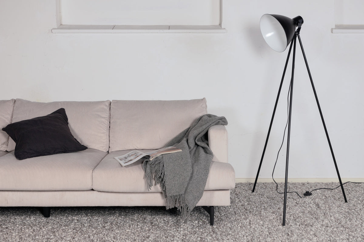 Tiv gulvlampe - sort, hvid - billede 7