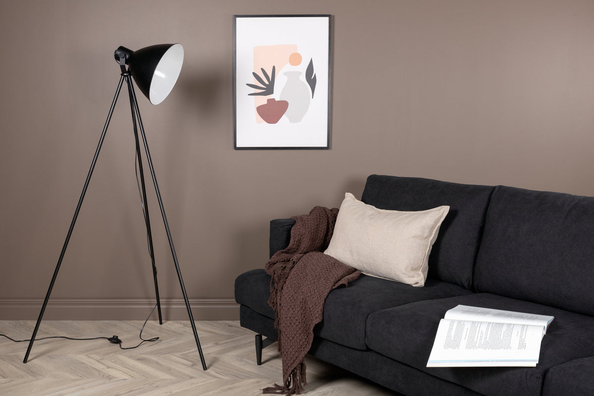 Tiv gulvlampe - sort, hvid - billede 6