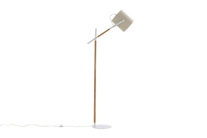 Dennis gulvlampe - beige, natur, hvid - billede 1