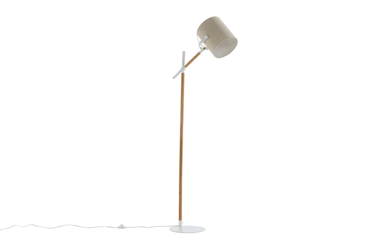 Dennis gulvlampe - beige, natur, hvid - billede 2