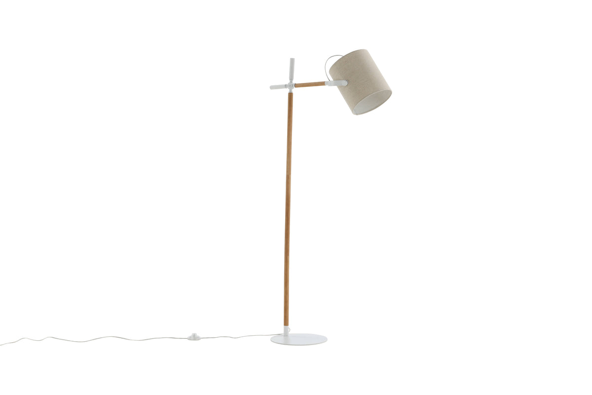 Dennis gulvlampe - beige, natur, hvid - billede 4