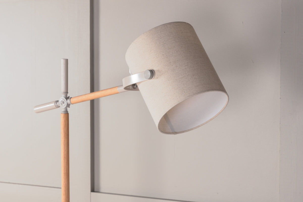 Dennis gulvlampe - beige, natur, hvid - billede 8