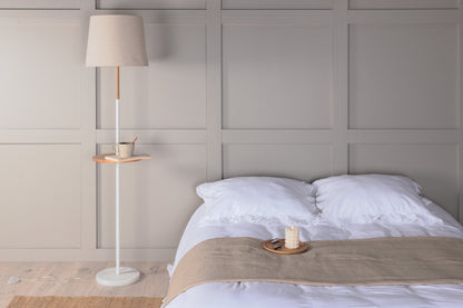 Hattman gulvlampe - beige, natur, hvid - billede 4