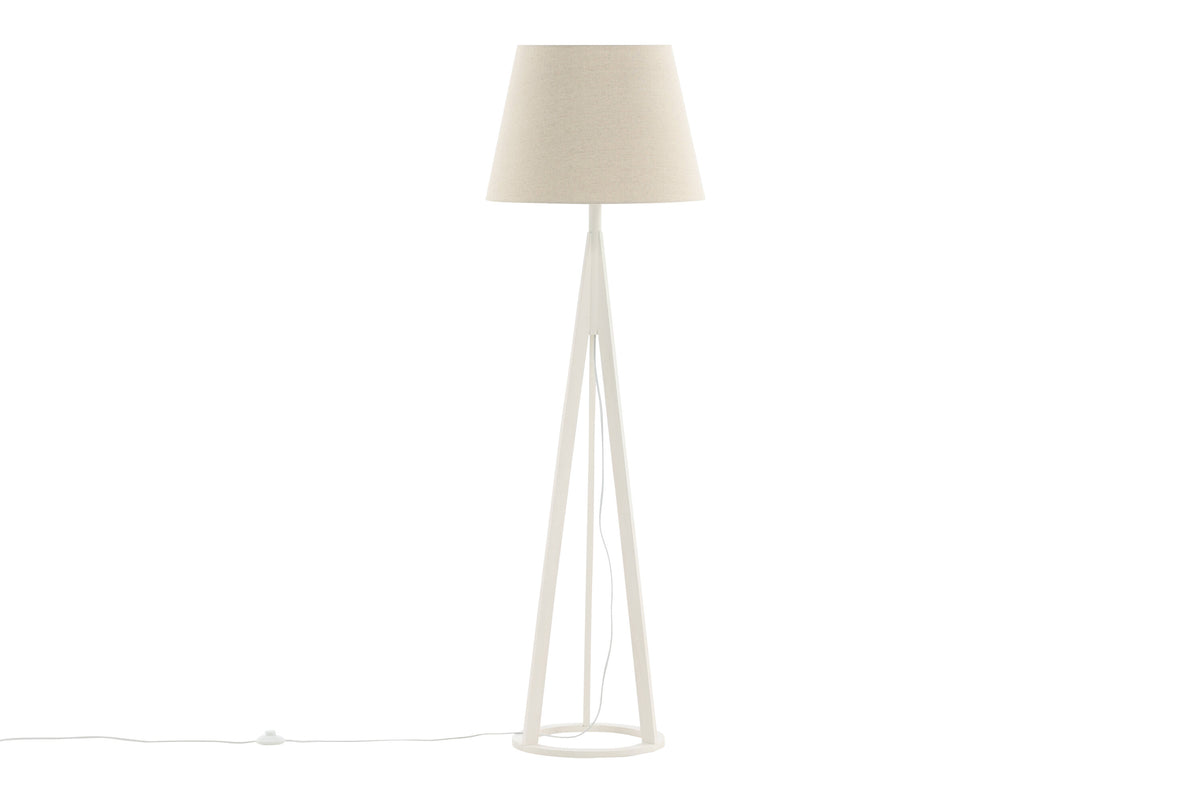 Kona gulvlampe - beige, hvid - billede 2