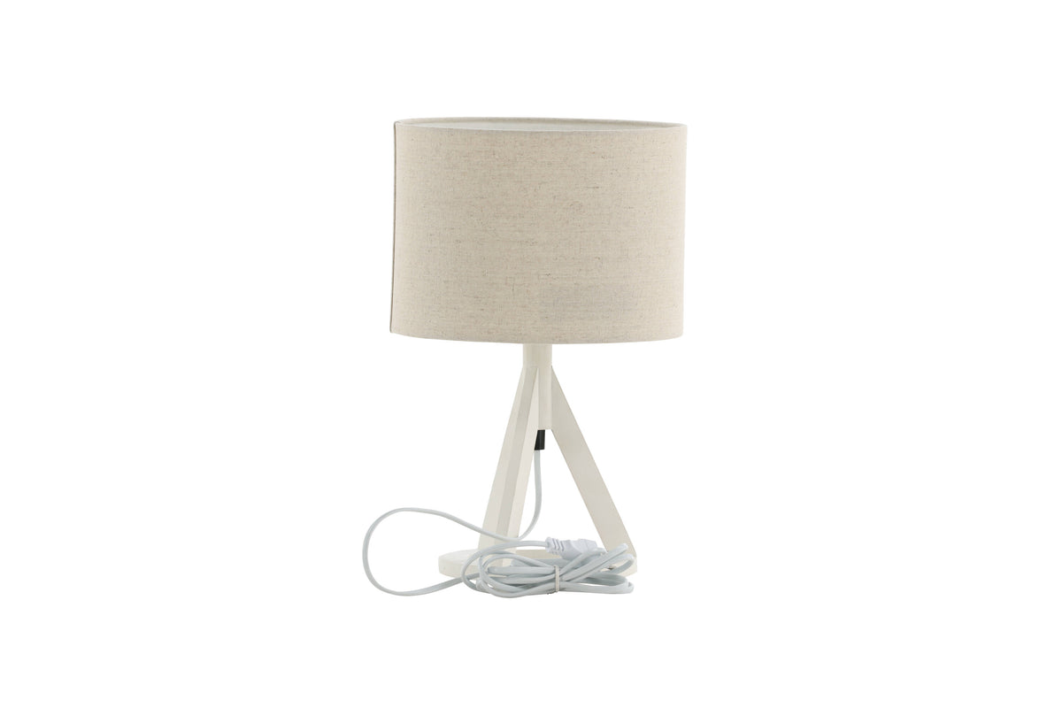Kona bordlampe - Ø25 cm - beige, hvid - billede 12