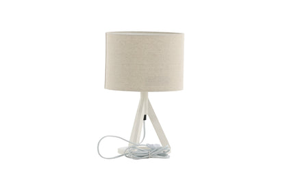 Kona bordlampe - Ø25 cm - beige, hvid - billede 12