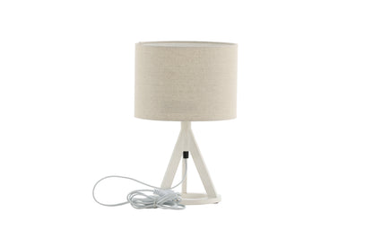 Kona bordlampe - Ø25 cm - beige, hvid - billede 13