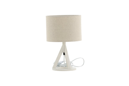 Kona bordlampe - Ø25 cm - beige, hvid - billede 6