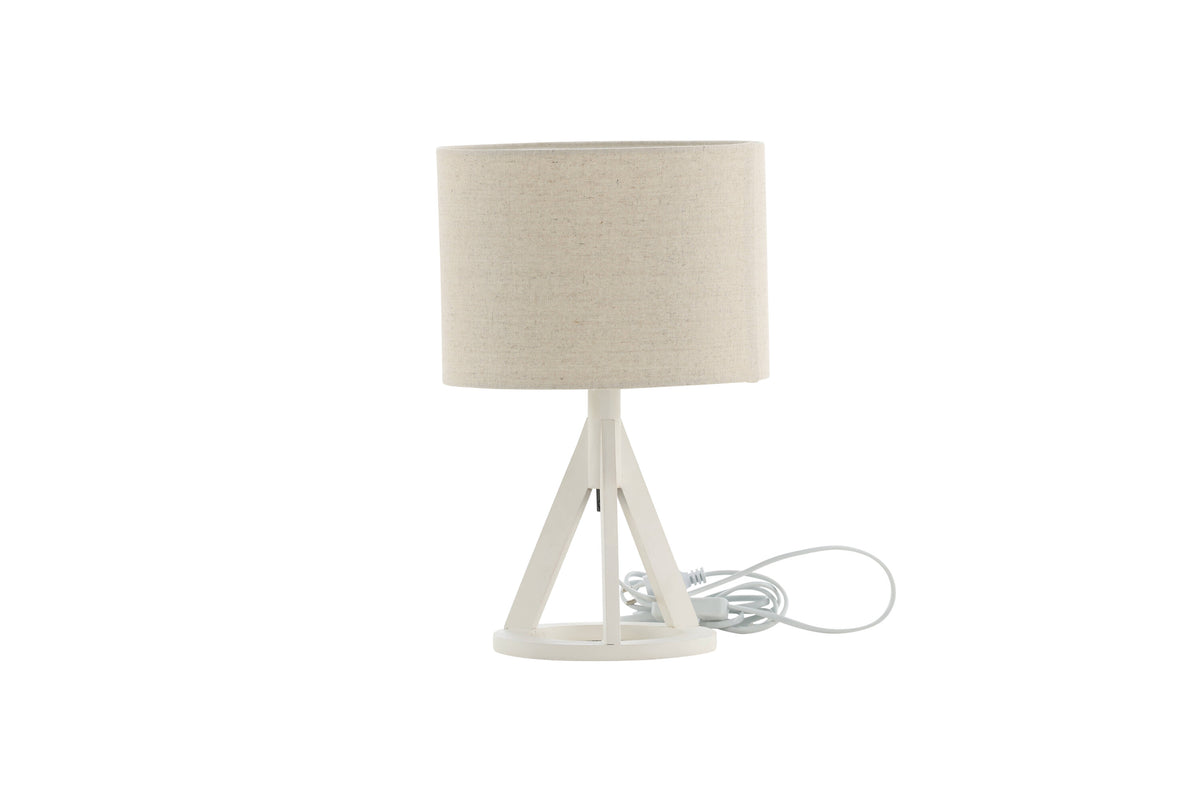 Kona bordlampe - Ø25 cm - beige, hvid - billede 7