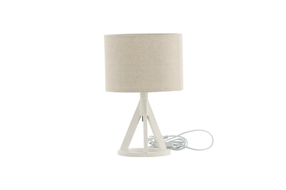 Kona bordlampe - Ø25 cm - beige, hvid - billede 7