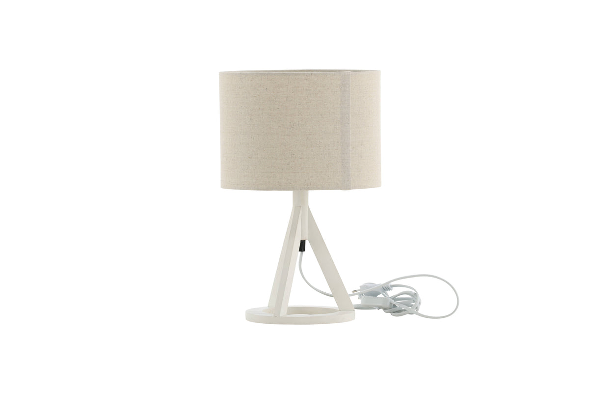 Kona bordlampe - Ø25 cm - beige, hvid - billede 8