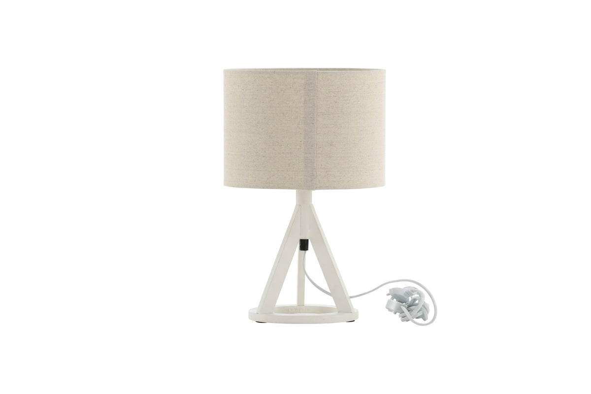 Kona bordlampe - Ø25 cm - beige, hvid - billede 9