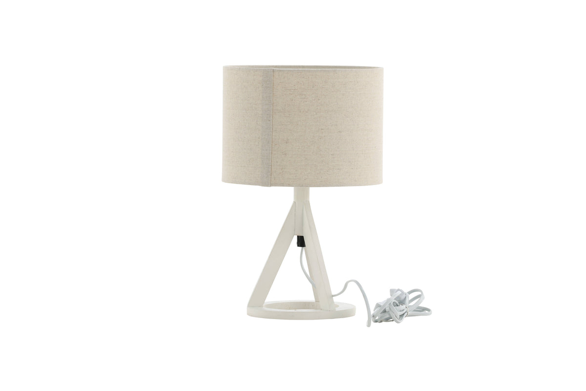 Kona bordlampe - Ø25 cm - beige, hvid - billede 10
