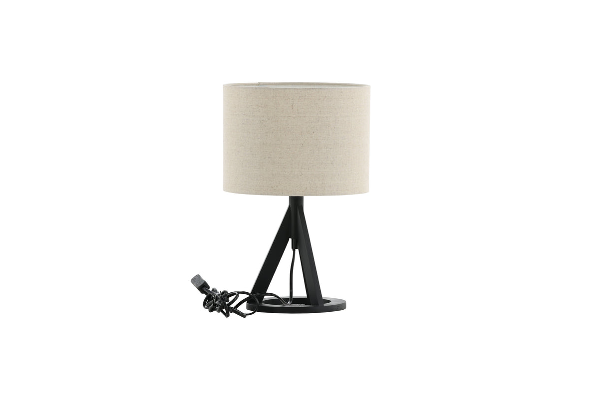 Kona bordlampe - Ø25 cm - beige, sort - billede 14