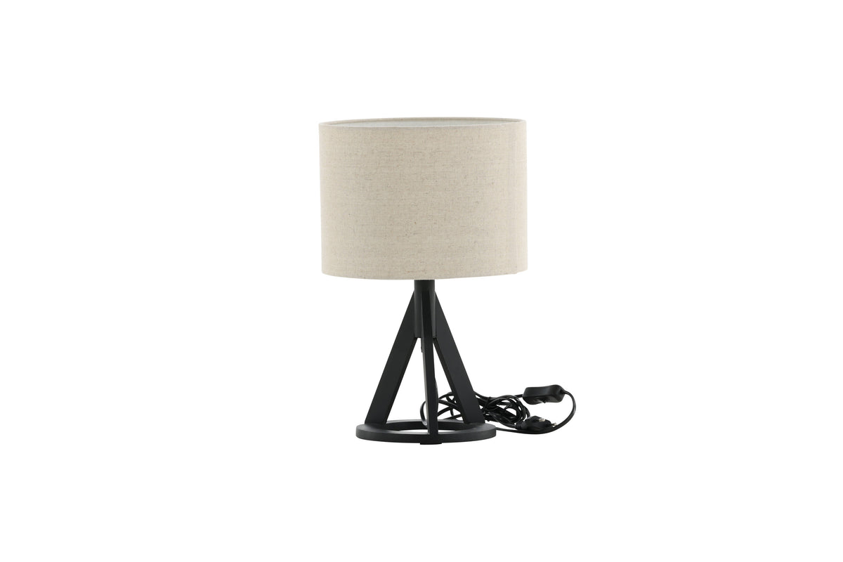 Kona bordlampe - Ø25 cm - beige, sort - billede 7