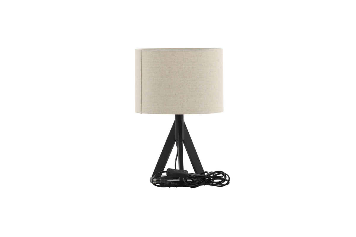 Kona bordlampe - Ø25 cm - beige, sort - billede 11