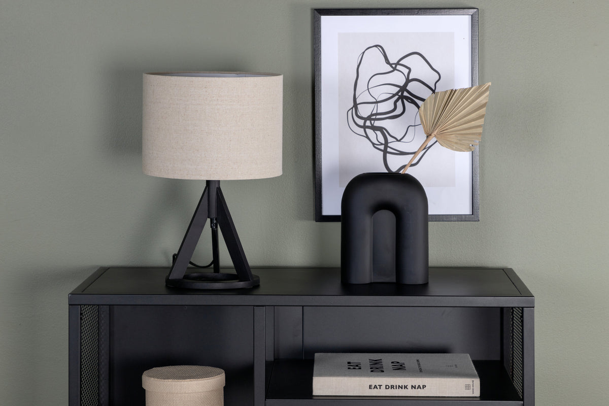 Kona bordlampe - Ø25 cm - beige, sort - billede 15