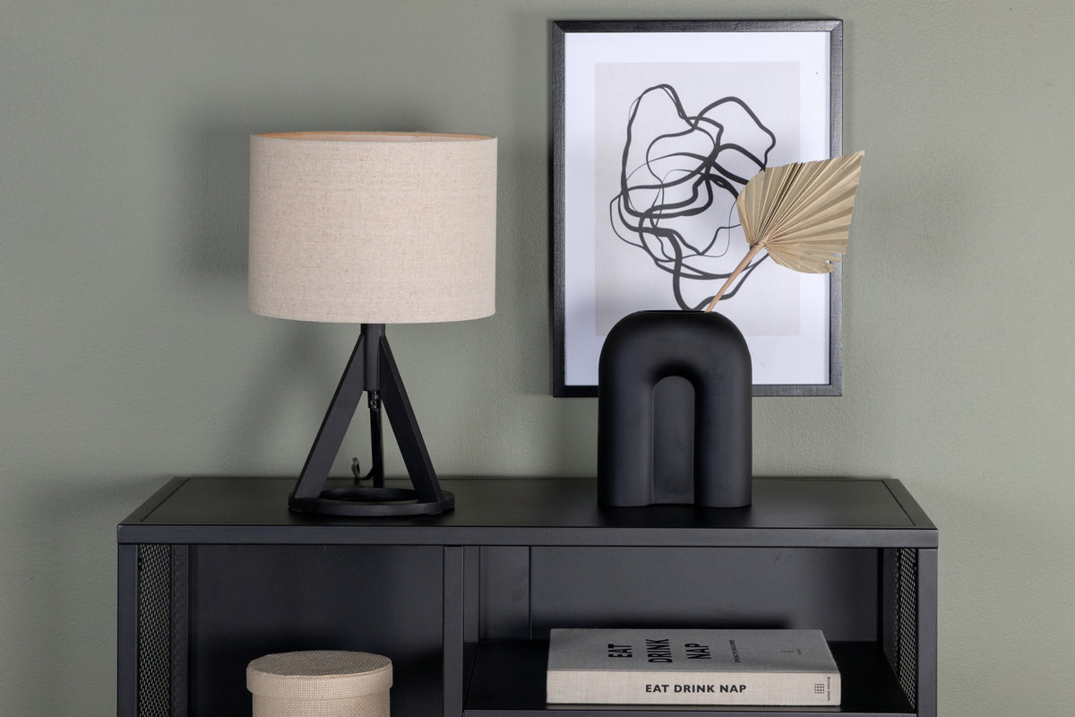 Kona bordlampe - Ø25 cm - beige, sort - billede 16
