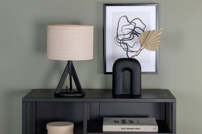 Kona bordlampe - Ø25 cm - beige, sort - billede 16