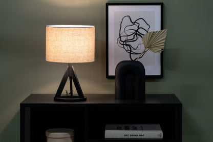 Kona bordlampe - Ø25 cm - beige, sort - billede 17