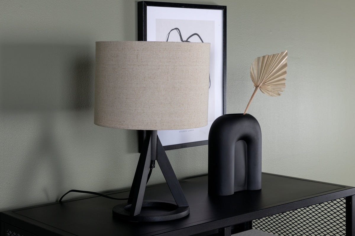 Kona bordlampe - Ø25 cm - beige, sort - billede 18