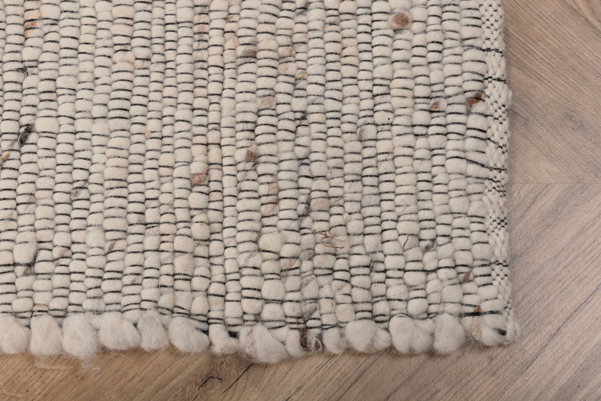 Loump gulvtæppe - 230 × 160 cm - beige, hvid - billede 6