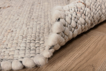 Loump gulvtæppe - 230 × 160 cm - beige, hvid - billede 8